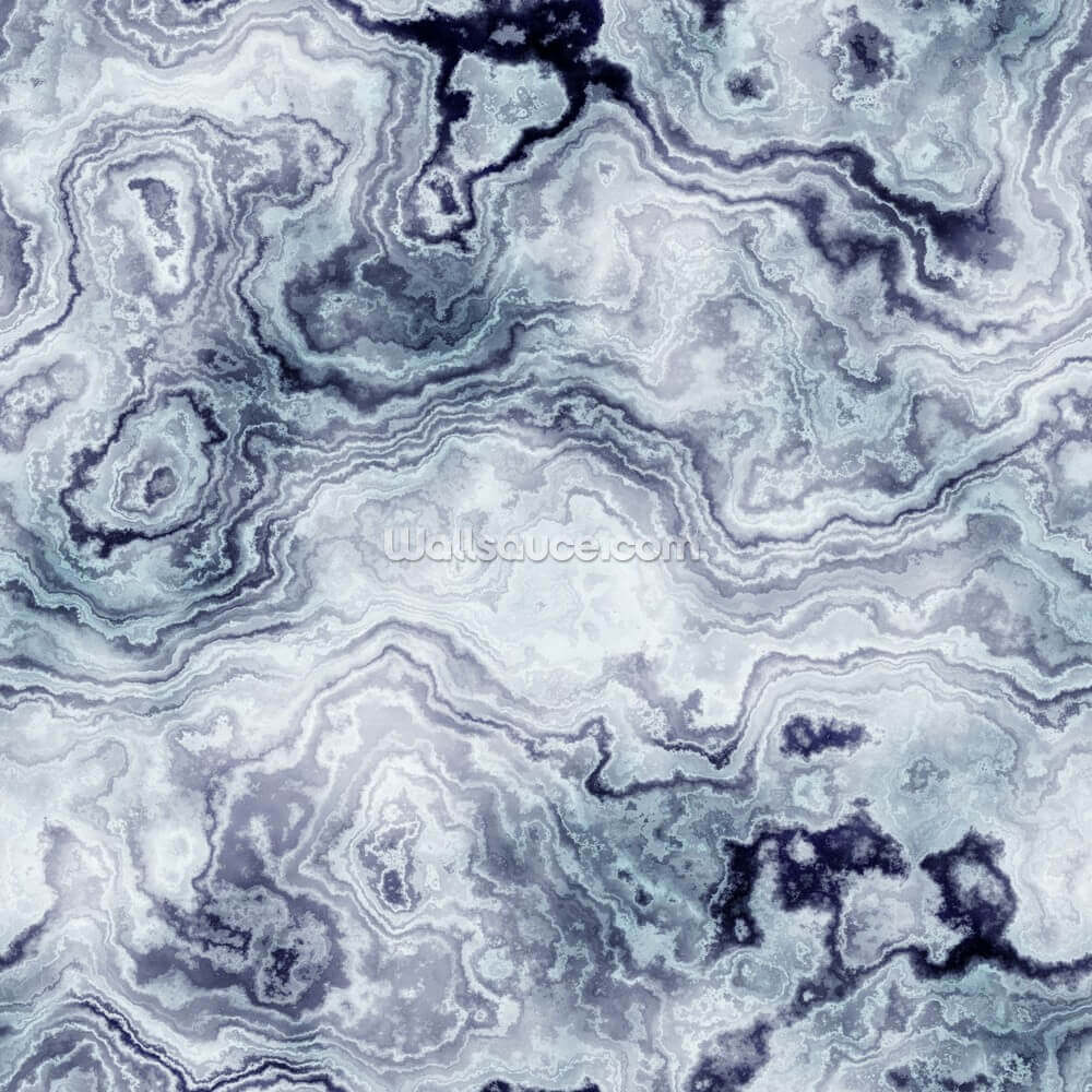 blå marmor tapetväggmålning kallad Blue Swirl Marble väggmålning för badrum och sovrum