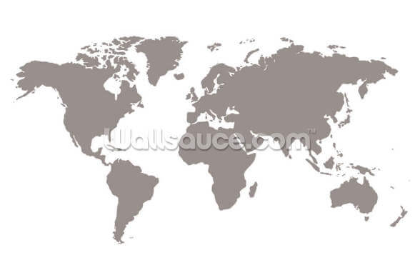 grey blank world map