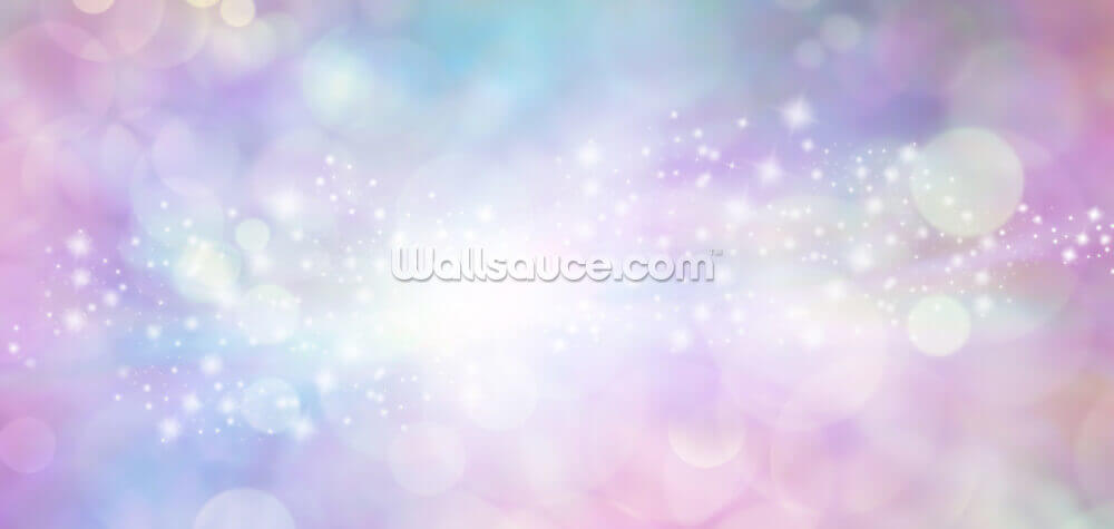 Roze en blauwe sterrenglitter muurschildering Roze en blauwe sterrenglitter muurschildering