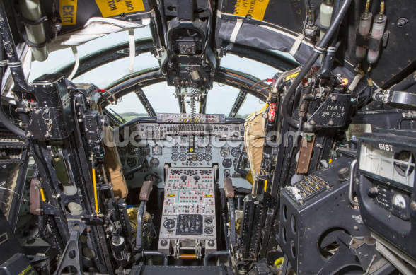 Cold War Bomber Cockpit Wall Mural | Wallsauce UK
