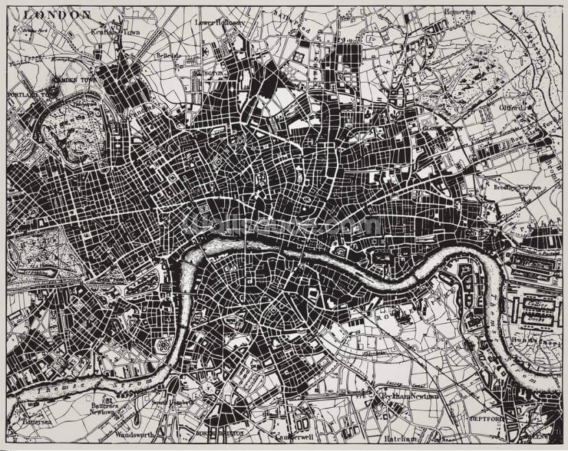 Historical Map of London Historical Map of London