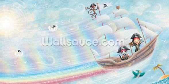 Flying Pirate Ship Wallpaper by Patrick