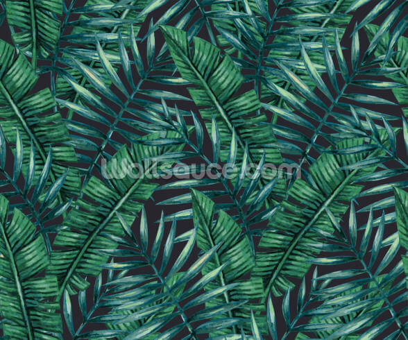 Dark Tropical Leaf Jungle Wallpaper Wallsauce Uk
