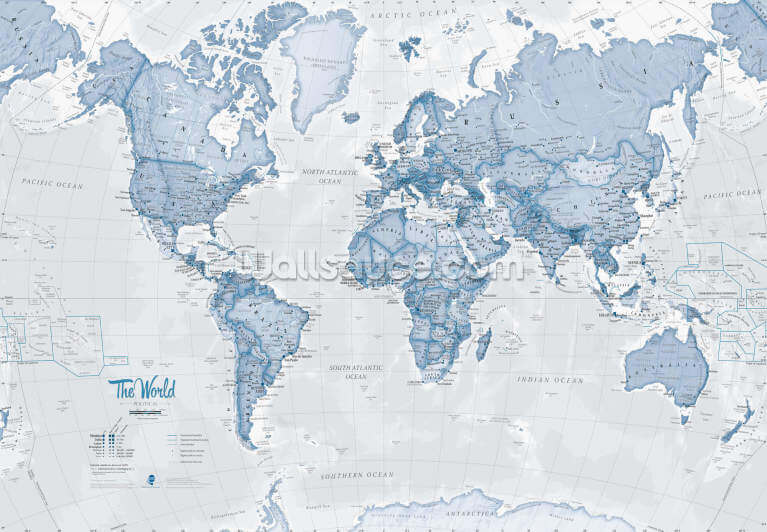 World Political Blue World Political Blue