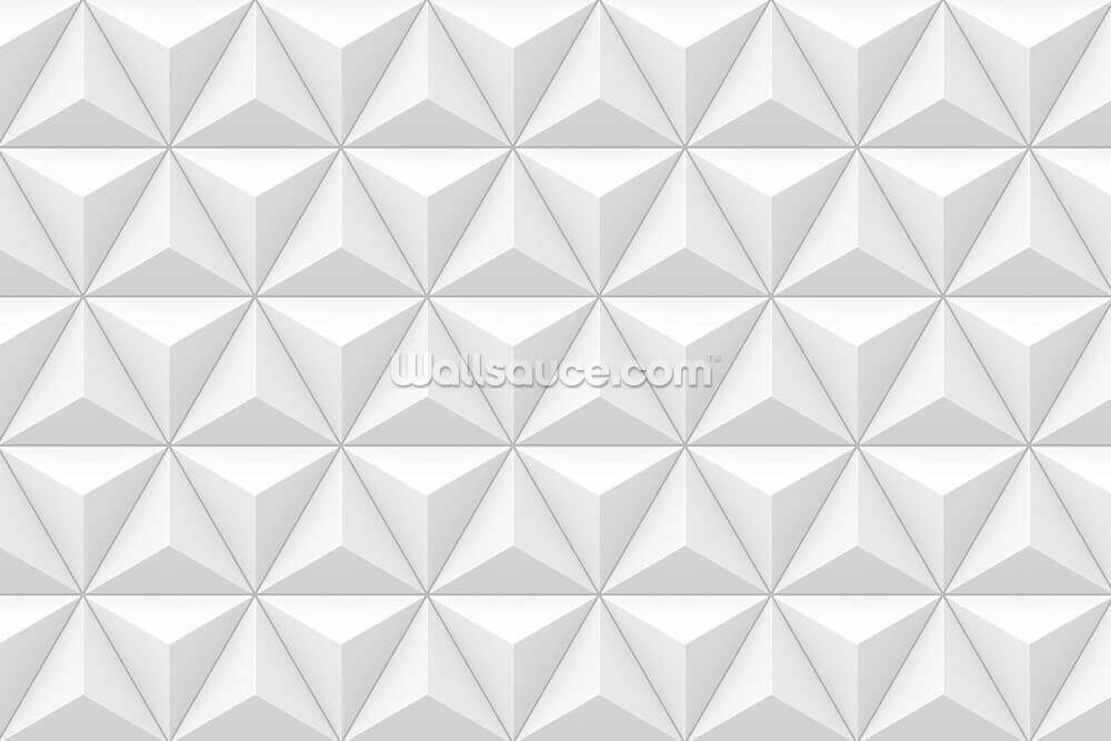 Papel pintado geométrico 3D polígono blanco Papel pintado geométrico 3D polígono blanco