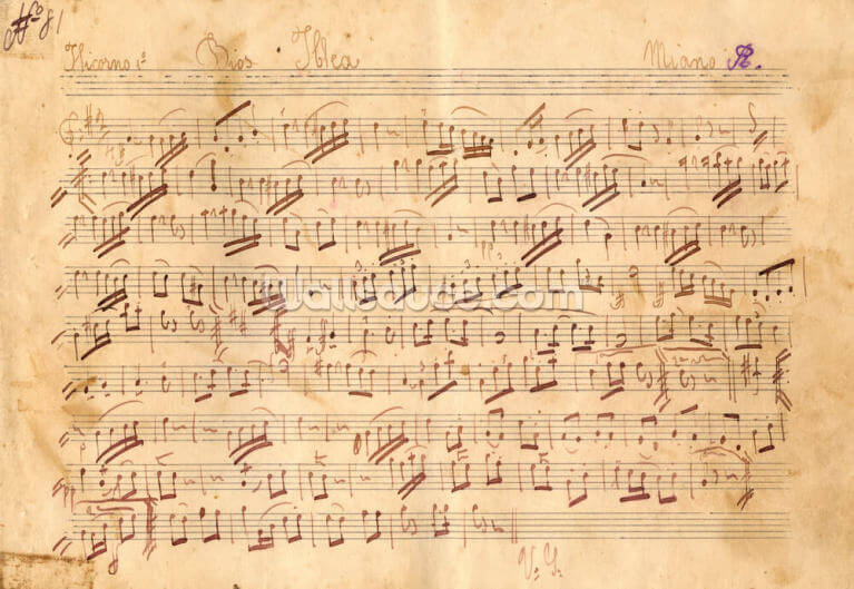 Antique Music Sheet Antique Music Sheet