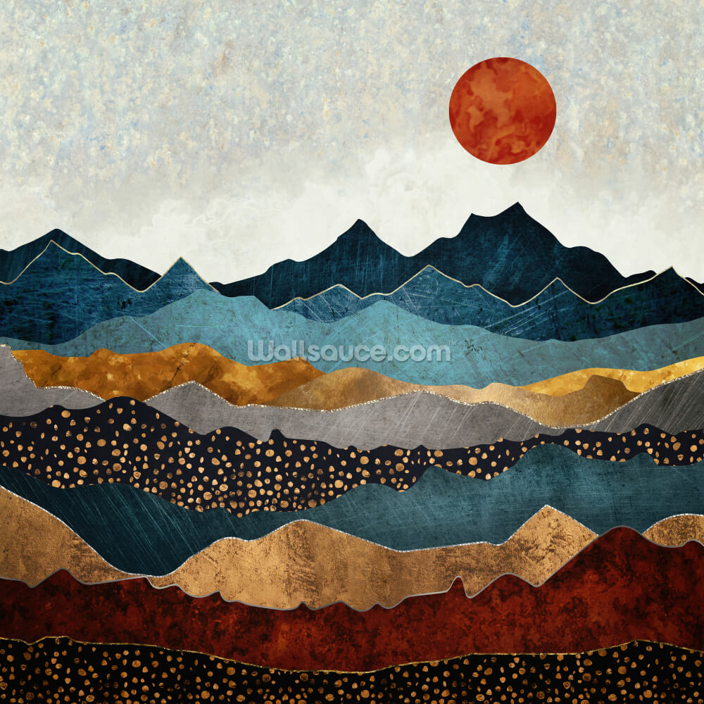 amber dusk wall mural by spacefrog designs wallsauce us