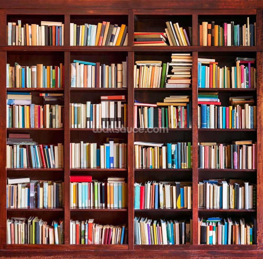 Bookcase Wallpaper Wallsauce Us
