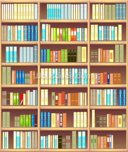 Bookcase Wallpaper Wall Murals Wallsauce Us