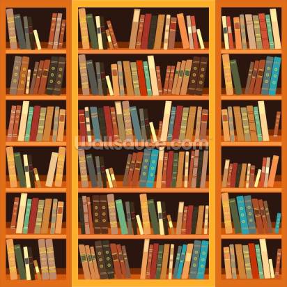 Bookcase Wallpaper Wall Murals Wallsauce Us