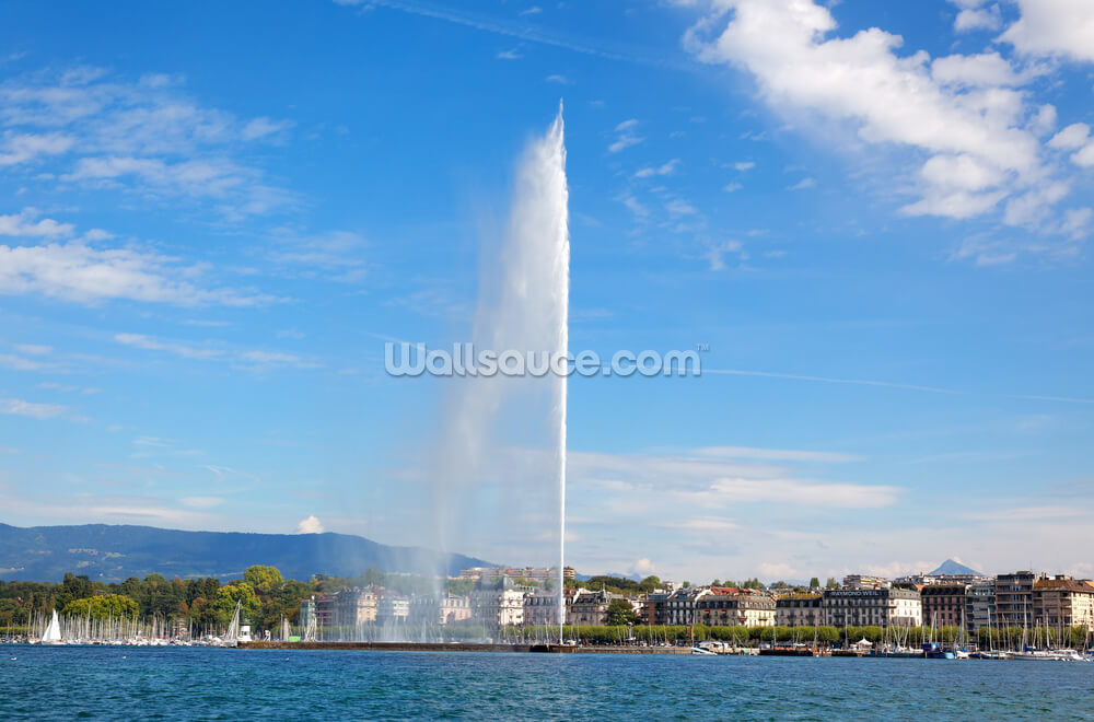 https www wallsauce com wall murals wallpaper lake geneva water jet mural wallpaper
