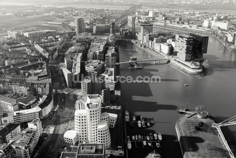 Düsseldorf Ariel View in Black & White Düsseldorf Ariel View in Black & White