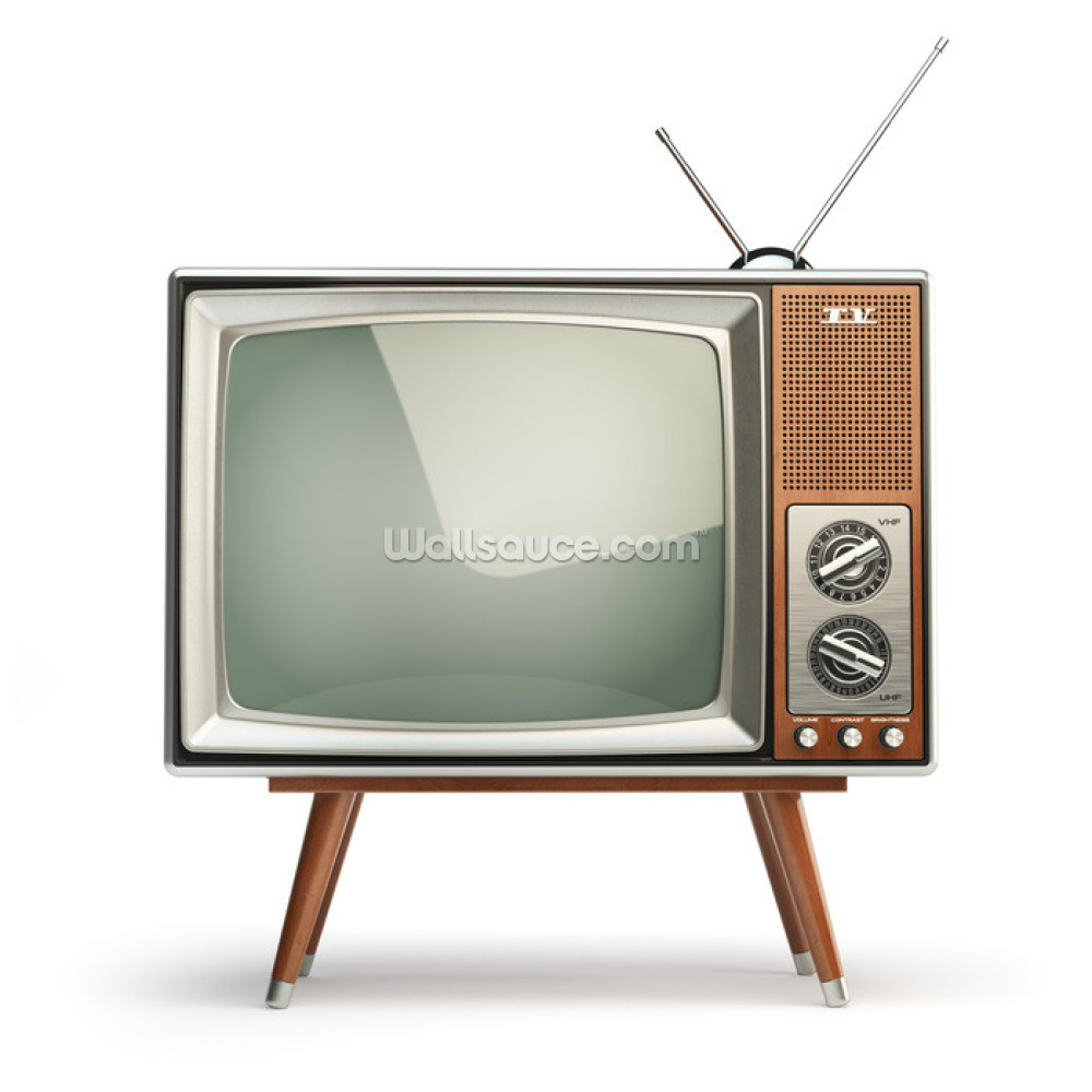 Retro TV set isolated on white background. Communication media ...