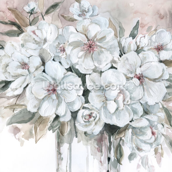 Blushing Bouquet Mural By Carol Robinson Wallsauce Eu