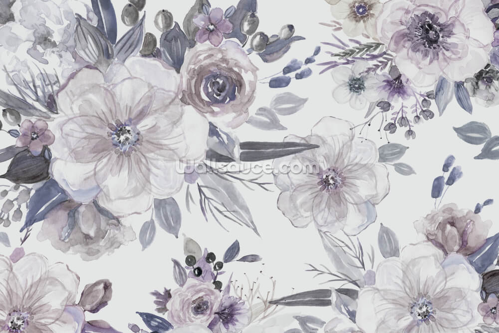 Purple Flowers Wallpaper By Carol Robinson Wallsauce Us