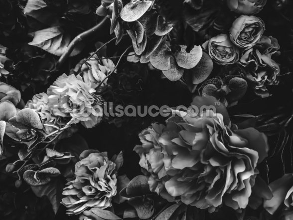 Dark Vintage Floral Wallpaper | Wallsauce UK