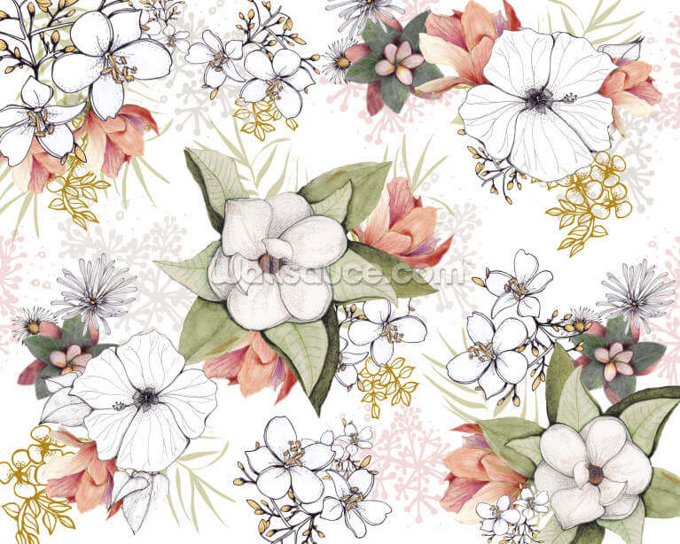White Floral Burst White Floral Burst