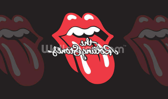 Die Rolling Stones Zunge und Lippen Logo Wandbild | Wallsauce DE