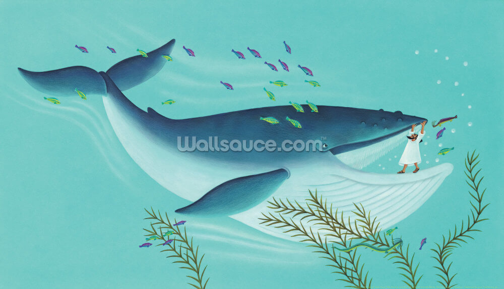 Jonah And The Whale Wall Mural Wallsauce Au