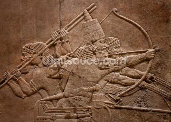 Assyrian Warriors Wallpaper Mural | Wallsauce US