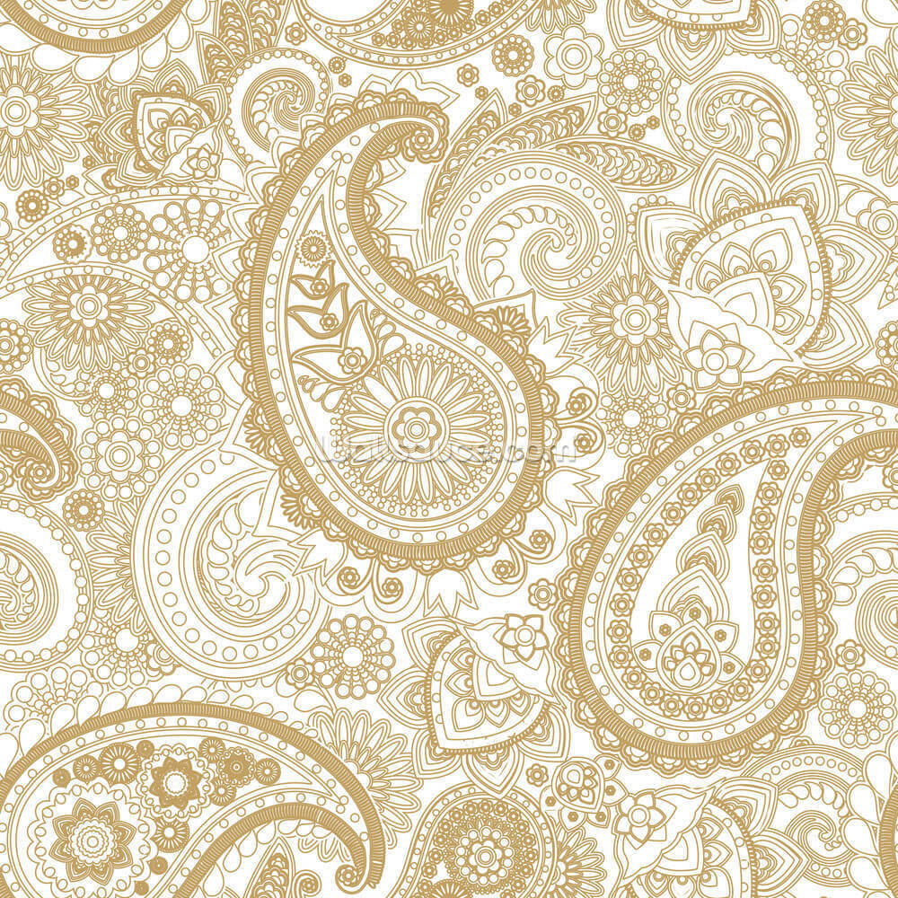 Tapete mit Paisleymuster, cremefarben Tapete mit Paisleymuster, cremefarben