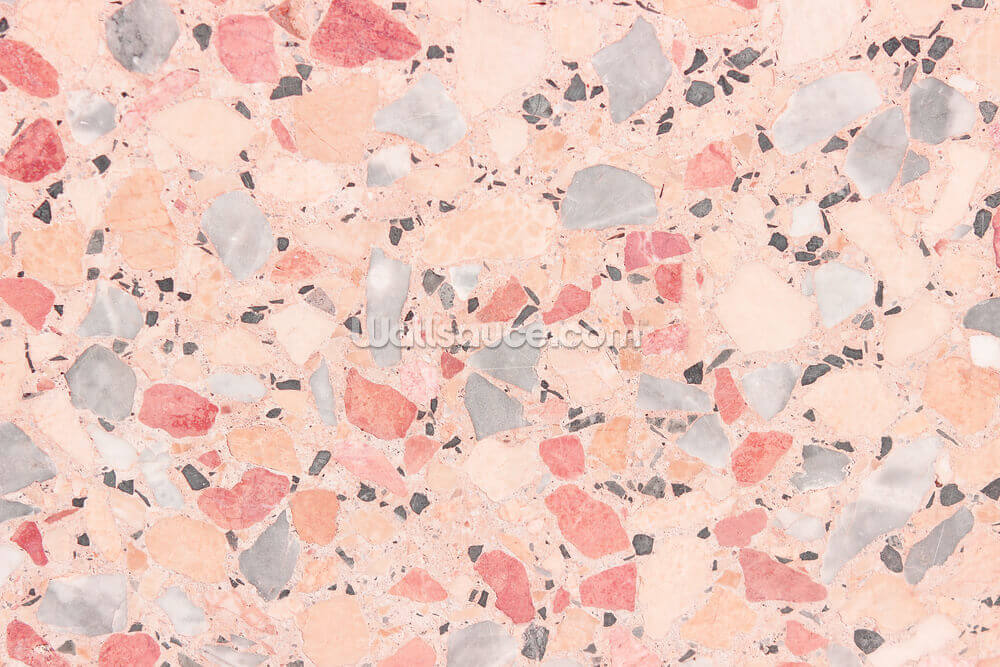 Papier Peint Pastel Rose Et Bleu Terrazzo Wallsauce Fr