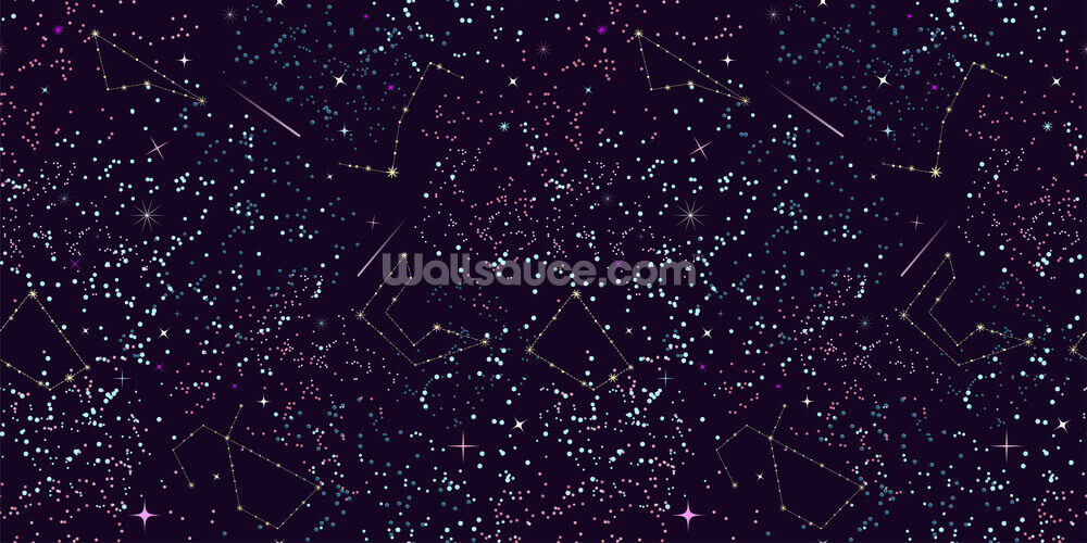 Vliegende Meteoren en sterren behang Vliegende Meteoren en sterren behang