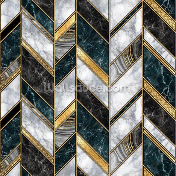 Black and Gold Art Deco Wallpaper Wallsauce UK