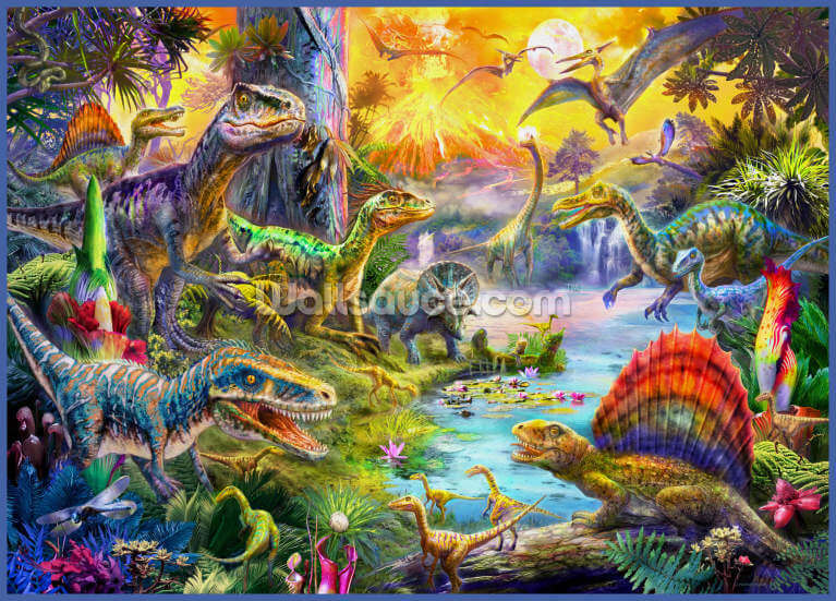 Dinosaur Landscape Volcano Dinosaur Landscape Volcano