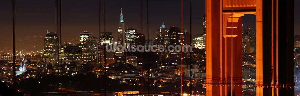 Golden Gate Bridge Panoramic Wallpaper Mural Wallsauce Us