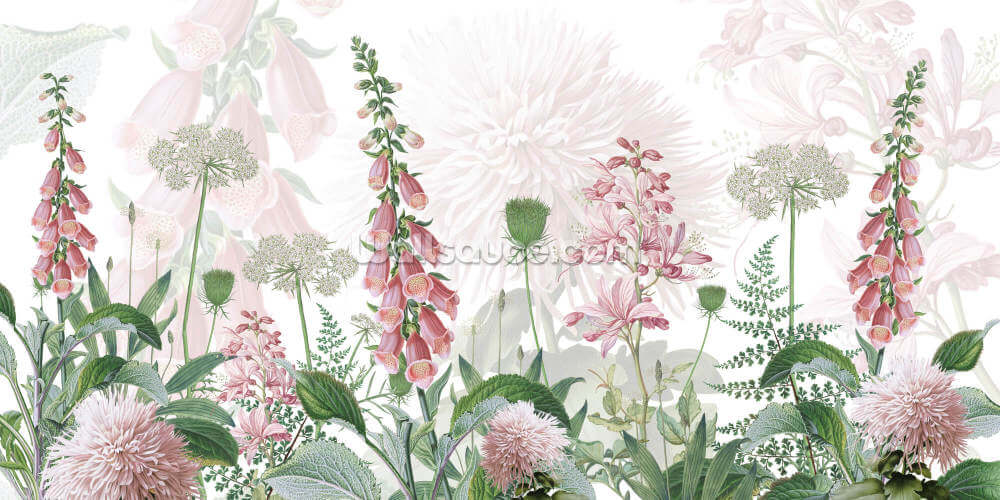 Foxglove Flowers Wallpaper | Wallsauce UK