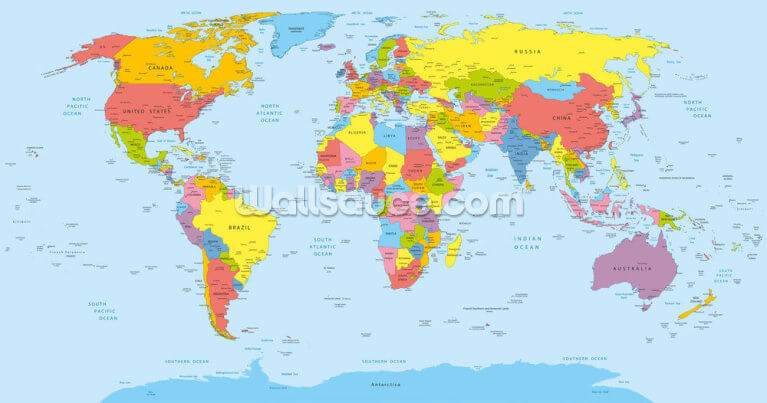 Colourful World Map Colourful World Map