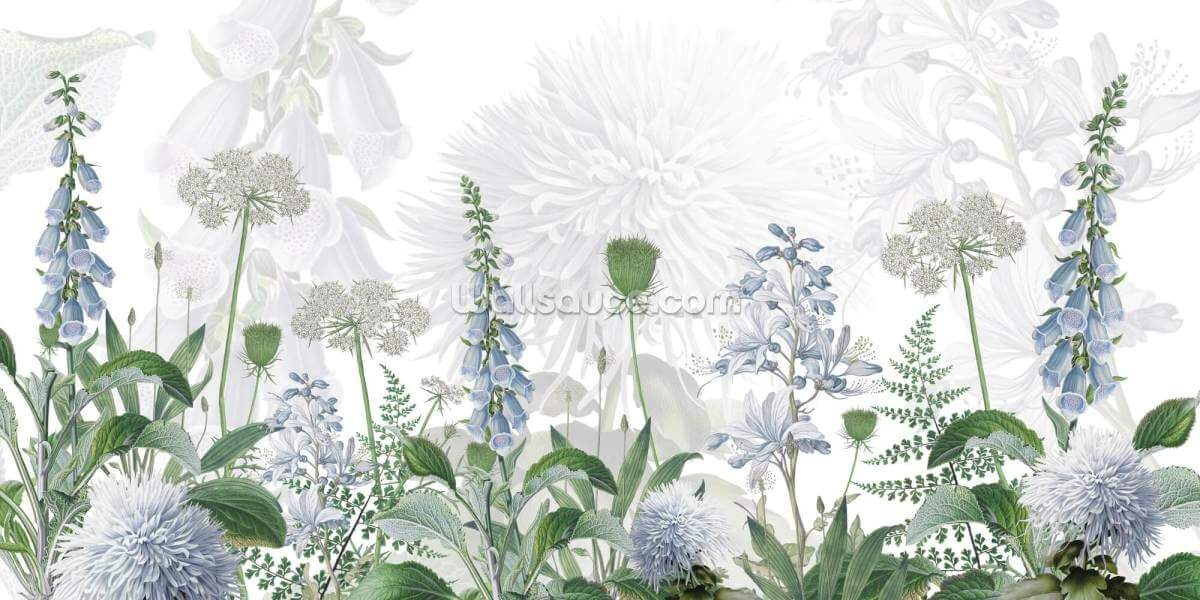 Foxglove Blue Wallpaper | Wallsauce US