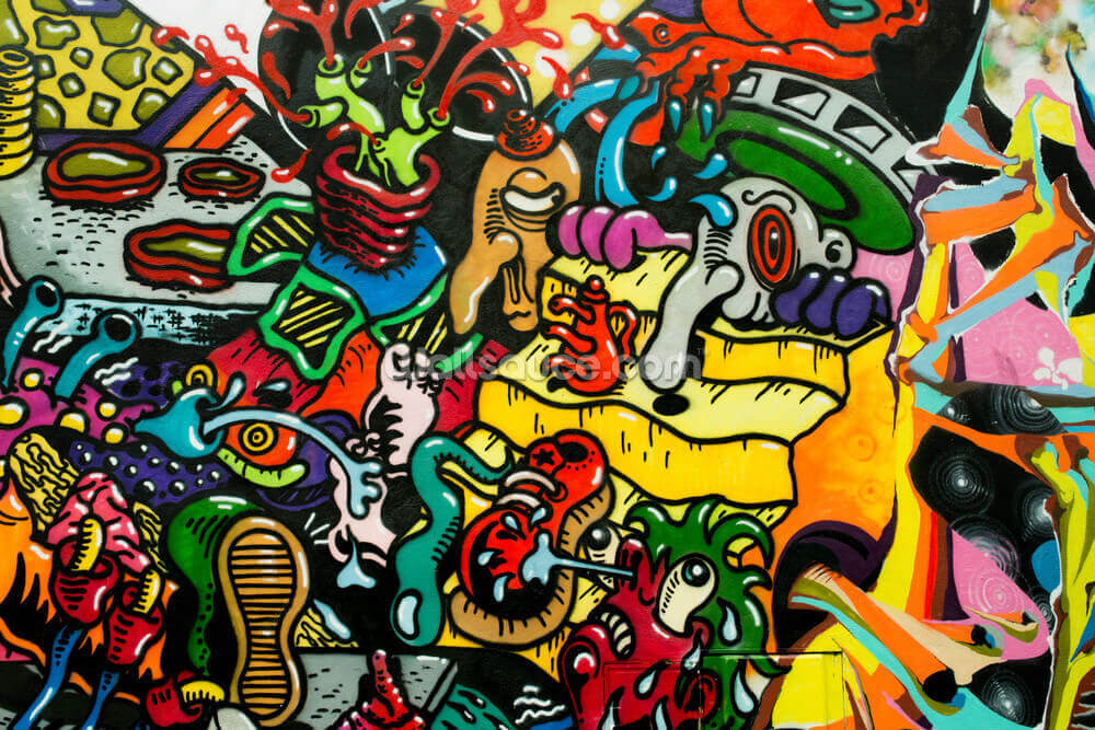  Graffiti  Kunst Tapete Wallsauce DE