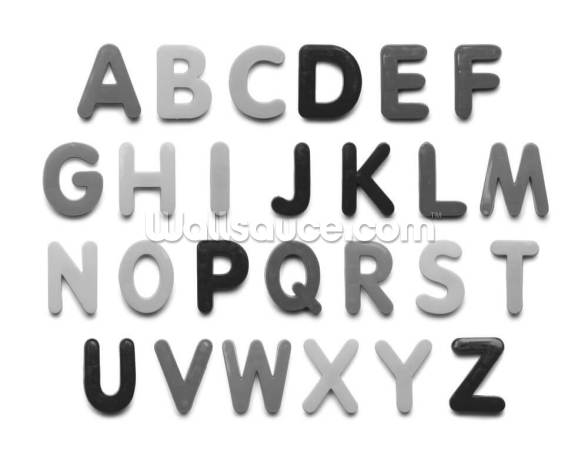 Magnet Alphabet Wallpaper Mural | Wallsauce US