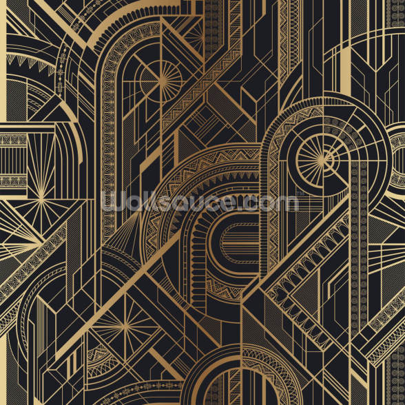 Seamless Art Deco Geometric Gold And Black Pattern Wallsauce Us Only the best hd background pictures. wallsauce com