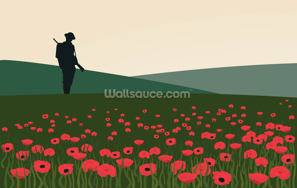 The Lone Soldier WW1 Wallpaper Mural | Wallsauce US