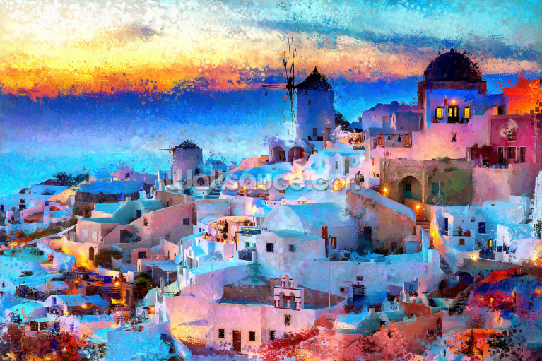 Digital Art Santorini Digital Art Santorini