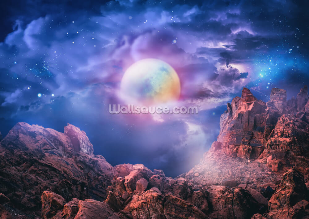 dreamy moon wallpaper wallsauce us
