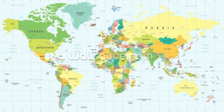 World Map Wallpaper & Wall Murals | Wallsauce US World Map Wallpaper & Wall Murals | Wallsauce US