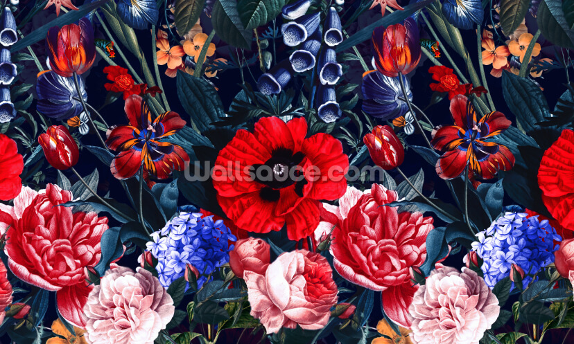 Red and Blue Garden