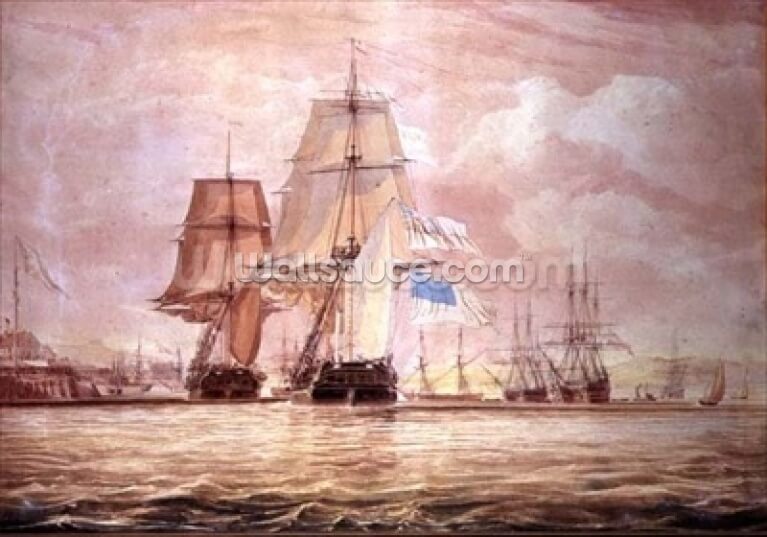 HMS Shannon leading the Chesapeake into Halifax Harbour, 1813 (w/c) HMS Shannon leading the Chesapeake into Halifax Harbour, 1813 (w/c)