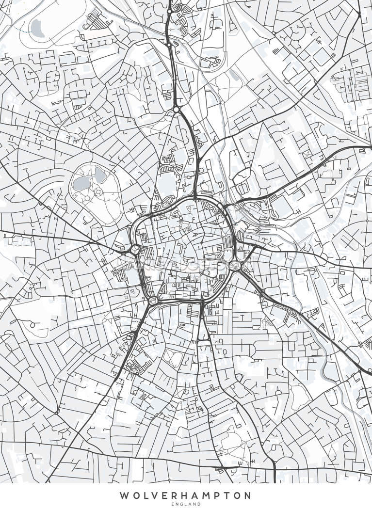Wolverhampton City Map Wolverhampton City Map