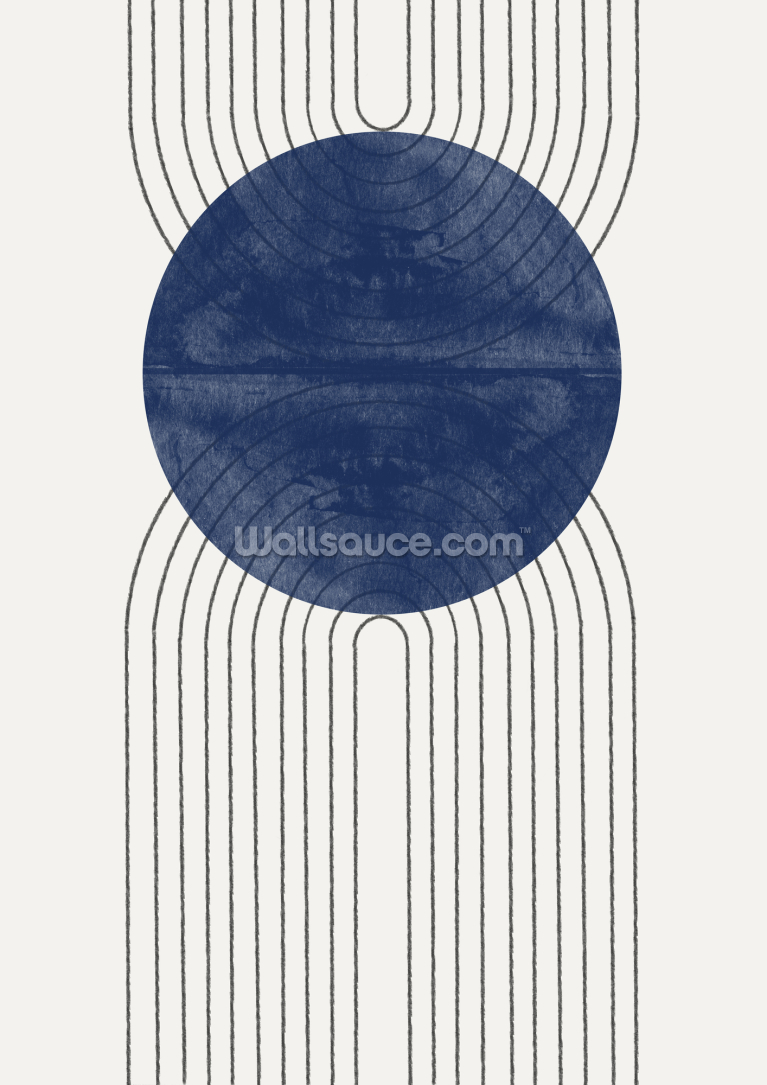 Mid Century Modern Art Blue Mid Century Modern Art Blue