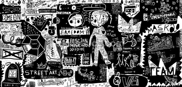 Graffiti - Black and White Graffiti - Black and White
