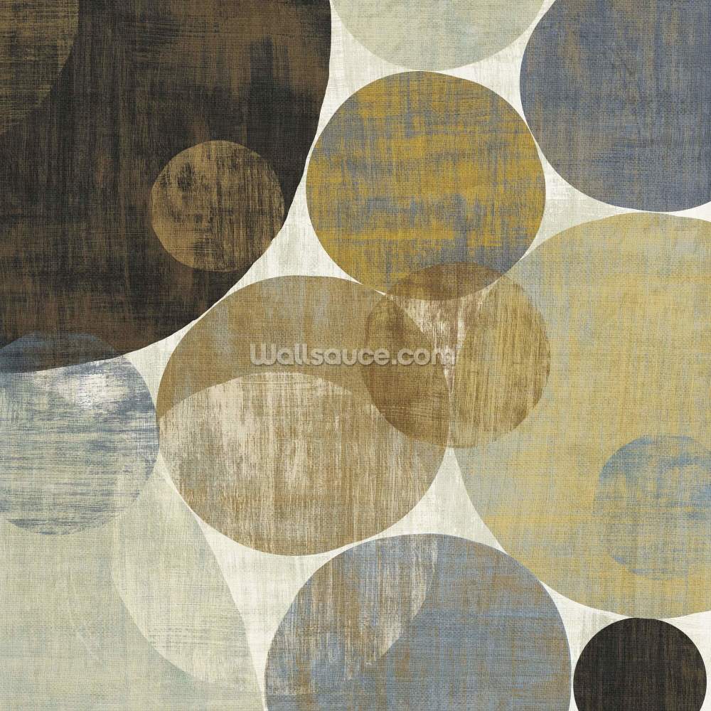 beige and brown custom pattern wallpaper mural called Circulation II by Michael Mullan for bedrooms and living rooms