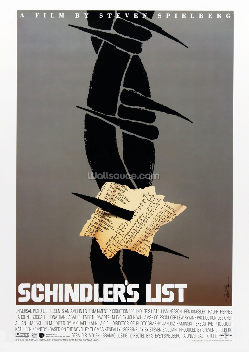 Schindlers List Movie Poster A Poignant Scene From Schindler's List