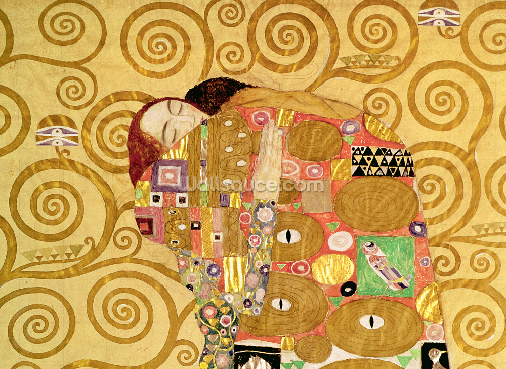 Klimt Fulfilment Stoclet Frieze Wall Mural Wallsauce Ae