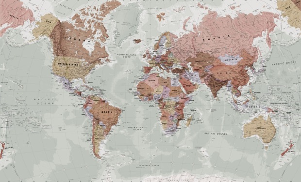 Executive Political World Map