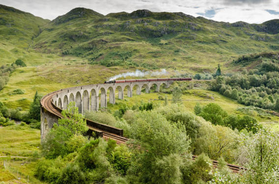 Steam Train on Glenfinnan Viaduct Steam Train on Glenfinnan Viaduct